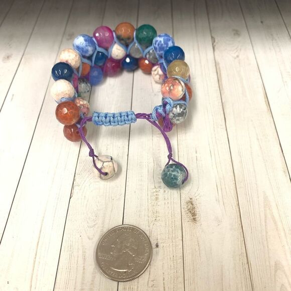 Chunky Genuine Crystal Stone Bracelet - Picture 2 of 2